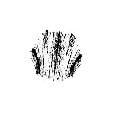 siyah ve beyaz fırça darbesi vektör çizimi  