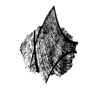 siyah ve beyaz fırça darbesi vektör çizimi  