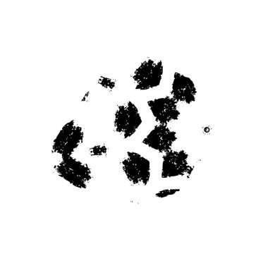 siyah ve beyaz fırça darbesi vektör çizimi  