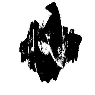 siyah ve beyaz fırça darbesi vektör çizimi  