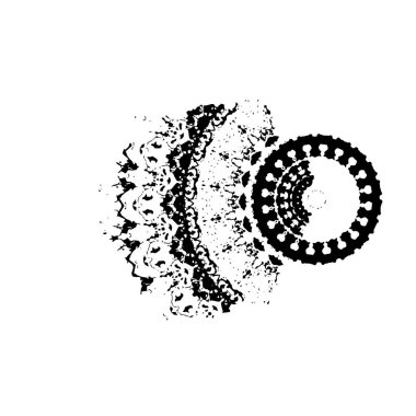 siyah ve beyaz fırça darbesi vektör çizimi  