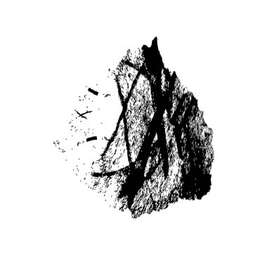 siyah ve beyaz fırça darbesi vektör çizimi  