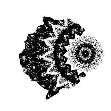 siyah ve beyaz fırça darbesi vektör çizimi  