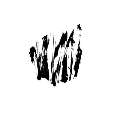 siyah ve beyaz fırça darbesi vektör çizimi  