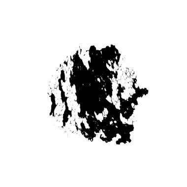 beyaz arkaplanda siyah mürekkep fırçası darbeleri izole