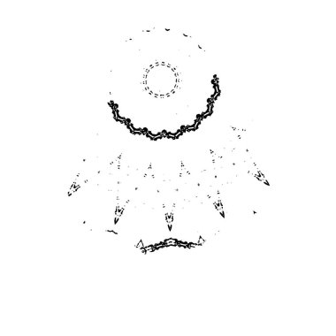 Beyaz arka planda izole edilmiş, ağzı açık bir adamın silueti..