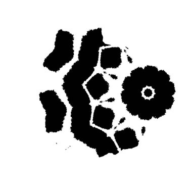 vektör el - bir lekenin mürekkep çizimi.