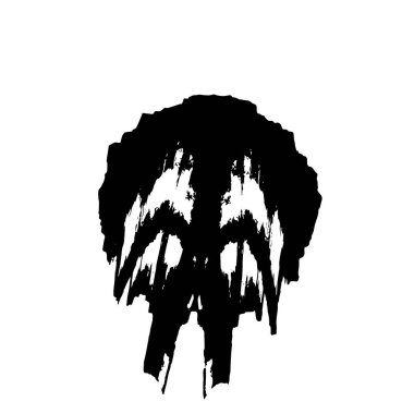 siyah fırça darbesi ve doku. grunge soyut el - boyanmış elementler.