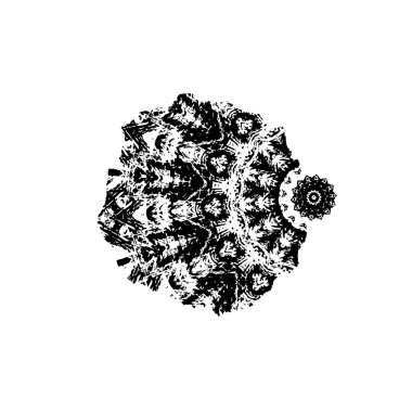 Beyaz arkaplanda izole edilmiş kar tanesinin soyut vektör çizimi