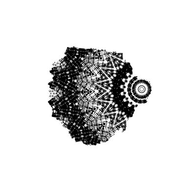 Geometrik desenli soyut siyah beyaz arkaplan