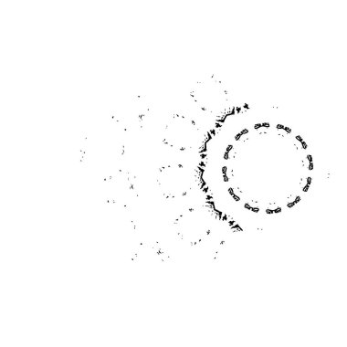 Beyaz bir zemin üzerinde hareket halindeki yeni yılın 3 boyutlu sembolü konfetilerle dolu..