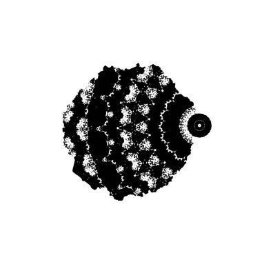 Bir kedinin soyut siluetinin vektör çizimi