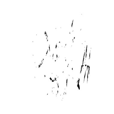 beyaz arkaplanda izole edilmiş siyah fırça darbesinin grunge dokusu 