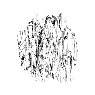 El çizimi ot ve ağaç dalları vektörü