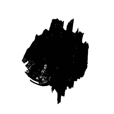 siyah fırça darbesi ve doku. grunge soyut el - boyanmış elementler.