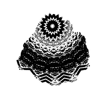 vektör özeti siyah ve beyaz mandala