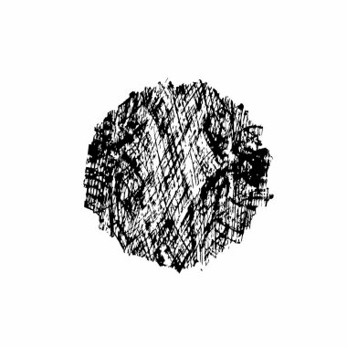 beyaz arkaplanda izole edilmiş siyah fırça darbesinin grunge dokusu 