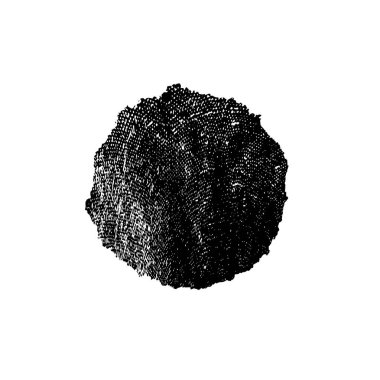 Beyaz arka planda siyah nokta. grunge soyut el boyaması ögesi 