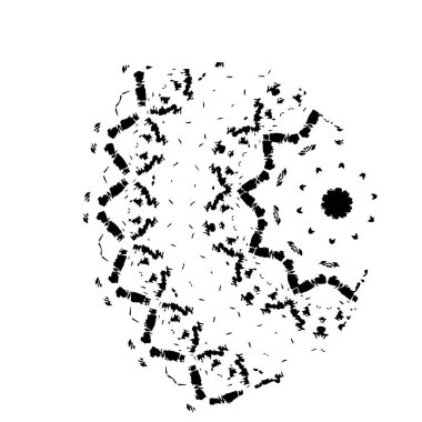 Grunge mürekkep sıçrama vuruşunun web illüstrasyonu