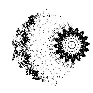 Grunge mürekkep sıçrama vuruşunun web illüstrasyonu