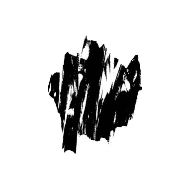 siyah fırça darbesi dokusu. grunge soyut el - boyanmış element.