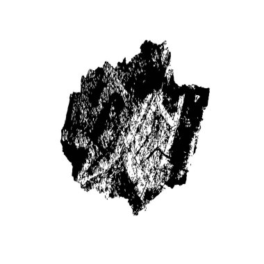 siyah mürekkep fırçası darbesi beyaz arkaplanda izole edildi