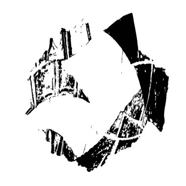 Beyaz arkaplanda soyut grunge siyah mürekkep lekesi