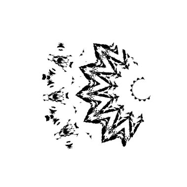 beyaz arkaplanda siyah mürekkep fırçası darbeleri 