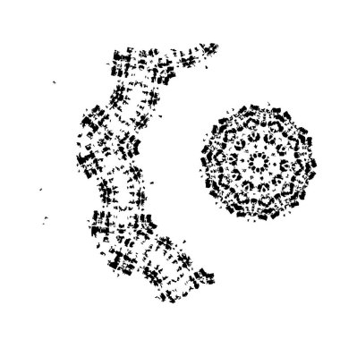 beyaz arkaplanda siyah mürekkep fırçası darbeleri 