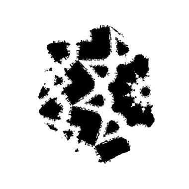 beyaz arkaplanda siyah mürekkep fırçası darbeleri 