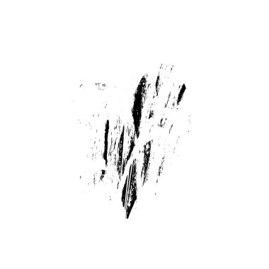 beyaz arkaplanda siyah grunge mürekkep fırçası darbesi