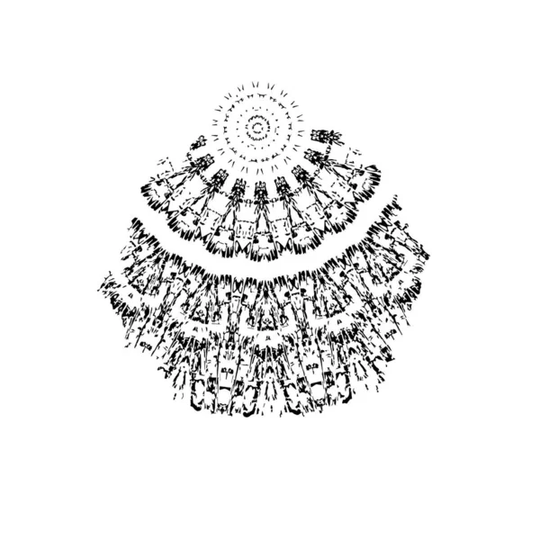  Soyut doku, siyah beyaz arkaplan. vektör illüstrasyonu   