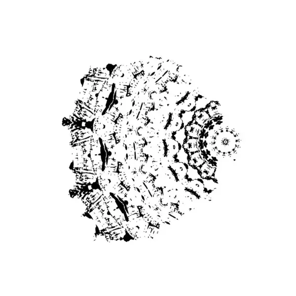 Dişlilerle soyut siyah beyaz desen