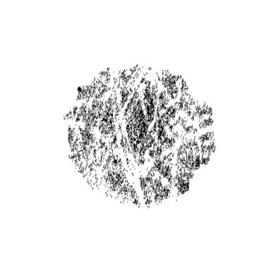 Beyaz arkaplanda soyut grunge siyah mürekkep lekesi