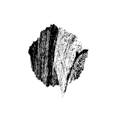 beyaz arkaplanda siyah mürekkep fırçası darbeleri 