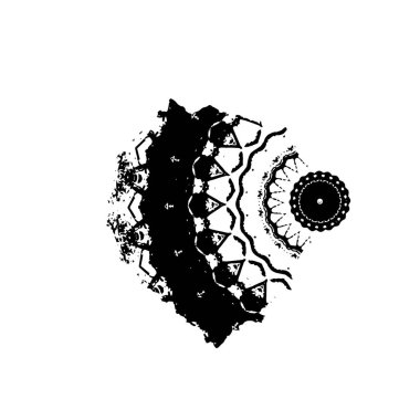 beyaz arkaplanda siyah mürekkep fırçası darbeleri 