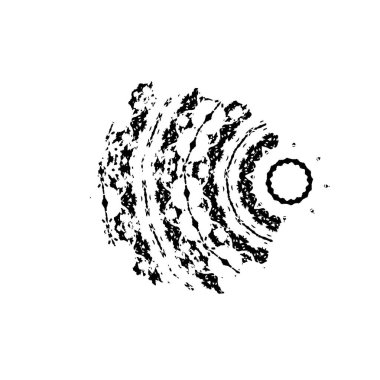 beyaz arkaplanda siyah mürekkep fırçası darbeleri 