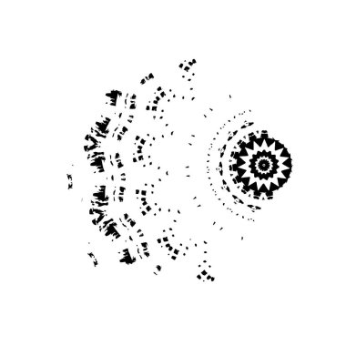Yuvarlak kabile süsü, vektör illüstrasyon tasarımı