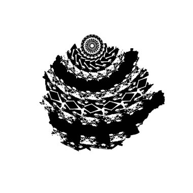 Yuvarlak kabile süsü, vektör illüstrasyon tasarımı