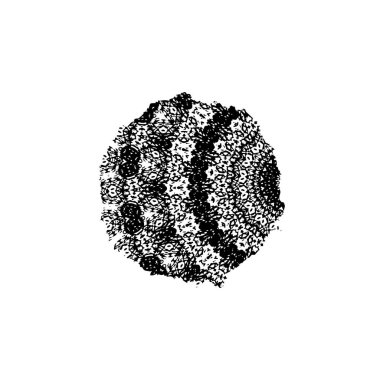 Yuvarlak kabile süsü, vektör illüstrasyon tasarımı