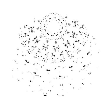  Soyut doku, siyah beyaz arkaplan. vektör illüstrasyonu   