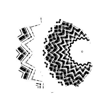  Soyut doku, siyah beyaz arkaplan. vektör illüstrasyonu   