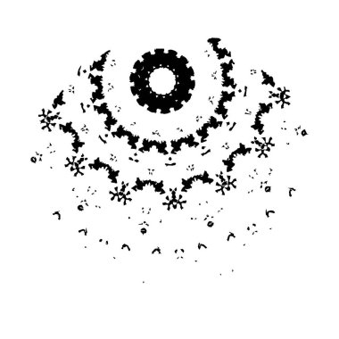  Soyut doku, siyah beyaz arkaplan. vektör illüstrasyonu   