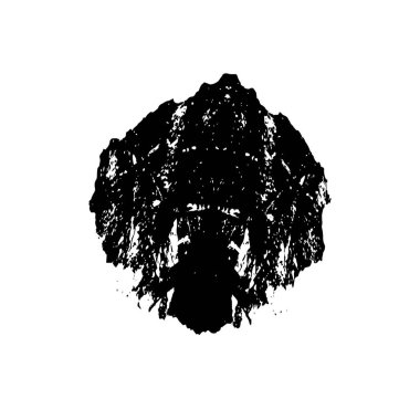 Beyaz arkaplanda soyut siyah element. vektör illüstrasyonu.    