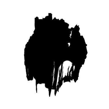 Beyaz arkaplanda soyut siyah element. vektör illüstrasyonu.    