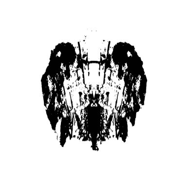 Beyaz arkaplanda soyut siyah element. vektör illüstrasyonu.    