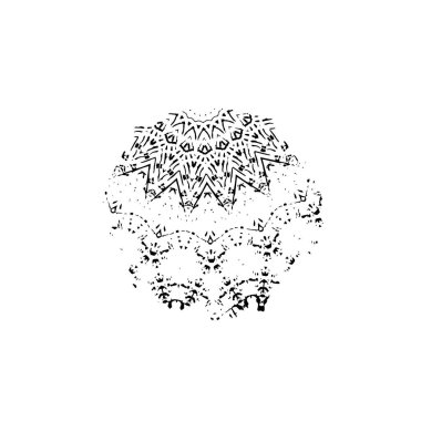 Beyaz arkaplanda soyut siyah element. vektör illüstrasyonu.    