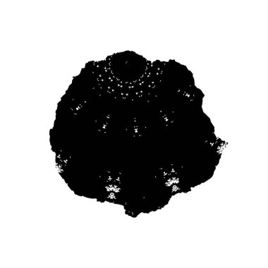 Beyaz arkaplanda soyut siyah element. vektör illüstrasyonu.    