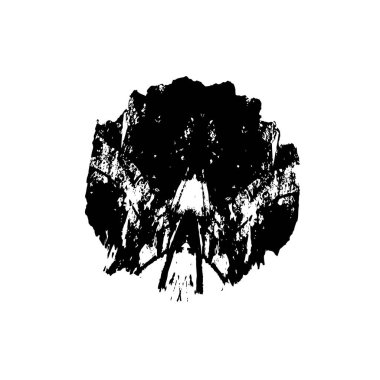 Beyaz arkaplanda soyut siyah element. vektör illüstrasyonu.    