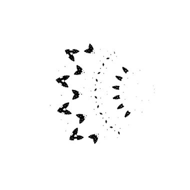 Beyaz arkaplanda soyut siyah element. vektör illüstrasyonu.    